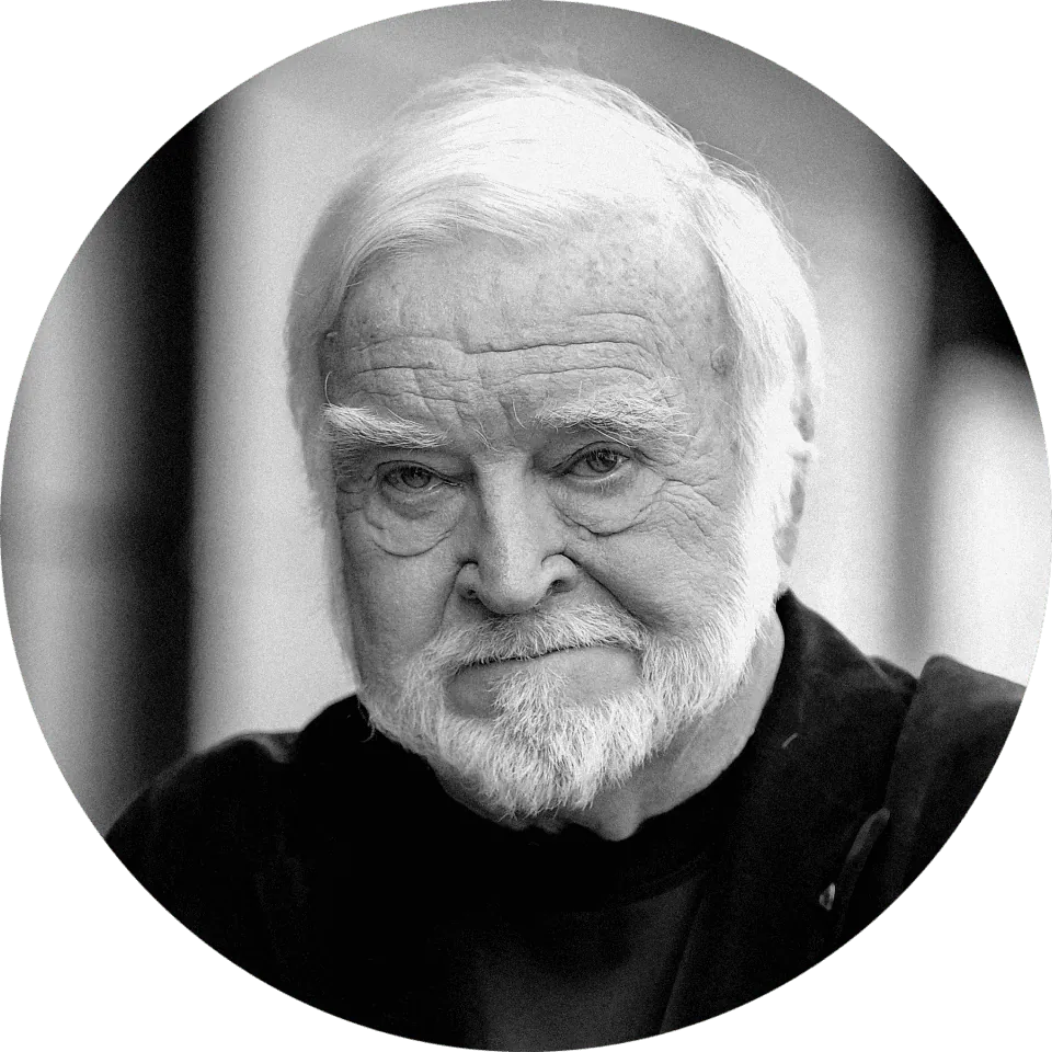 Retrato ilustrado de Mihaly Csikszentmihalyi